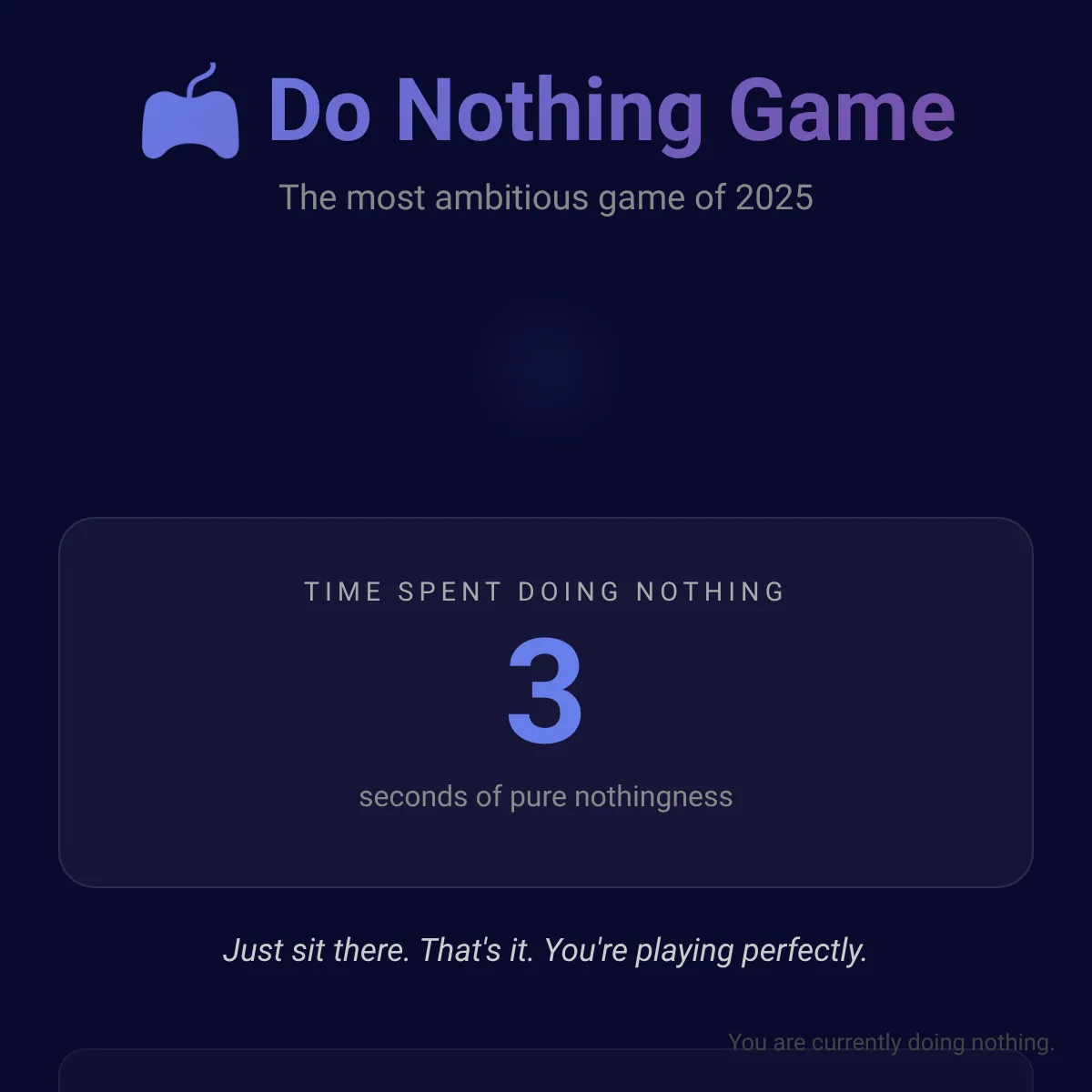 Do Nothing Game