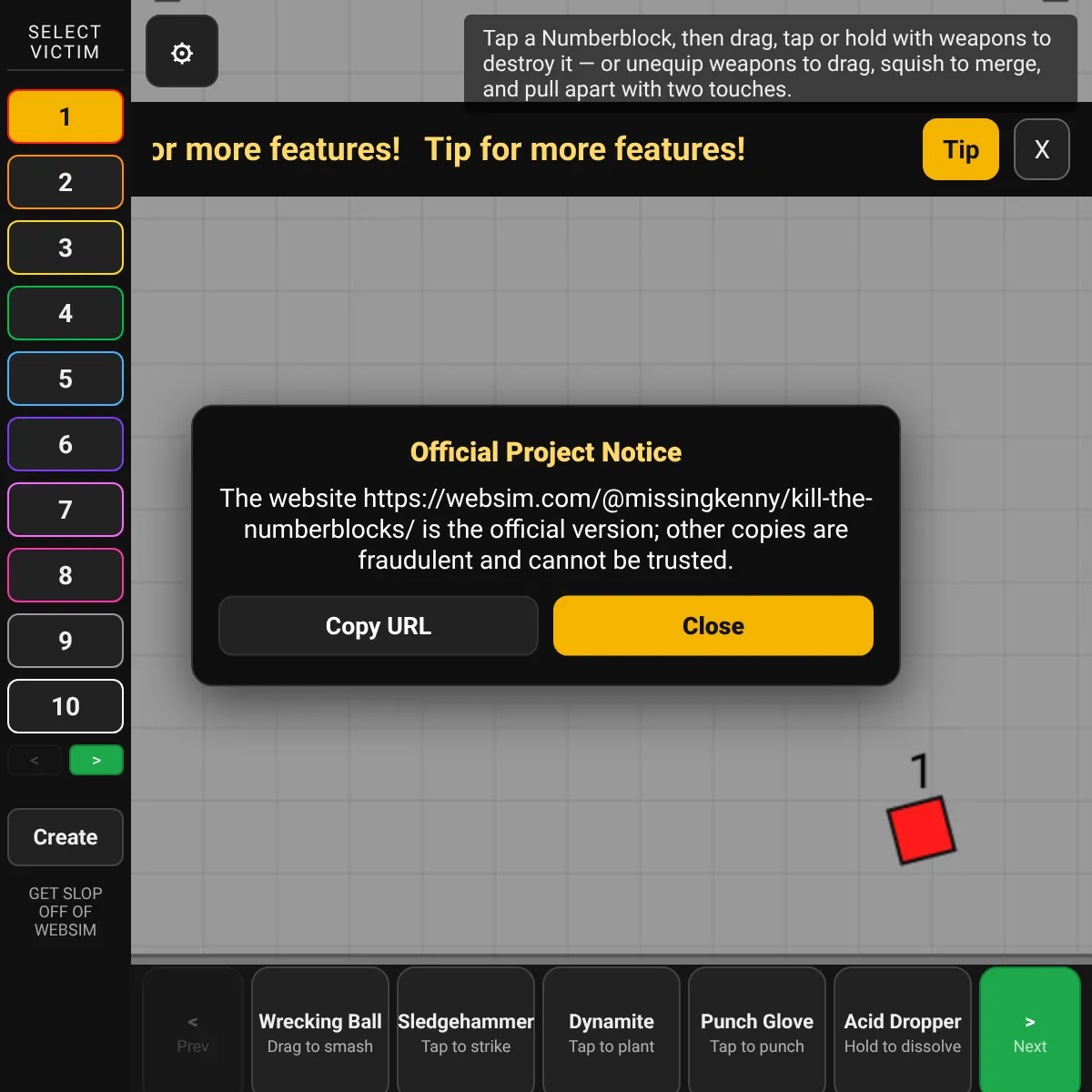 Kill the Numberblocks