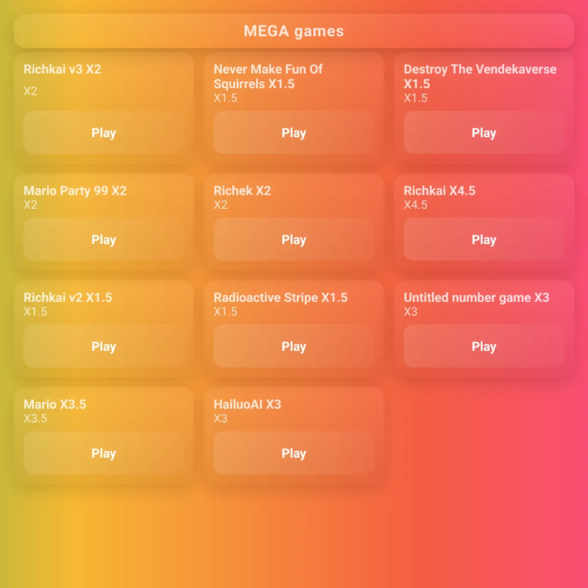 MEGA games