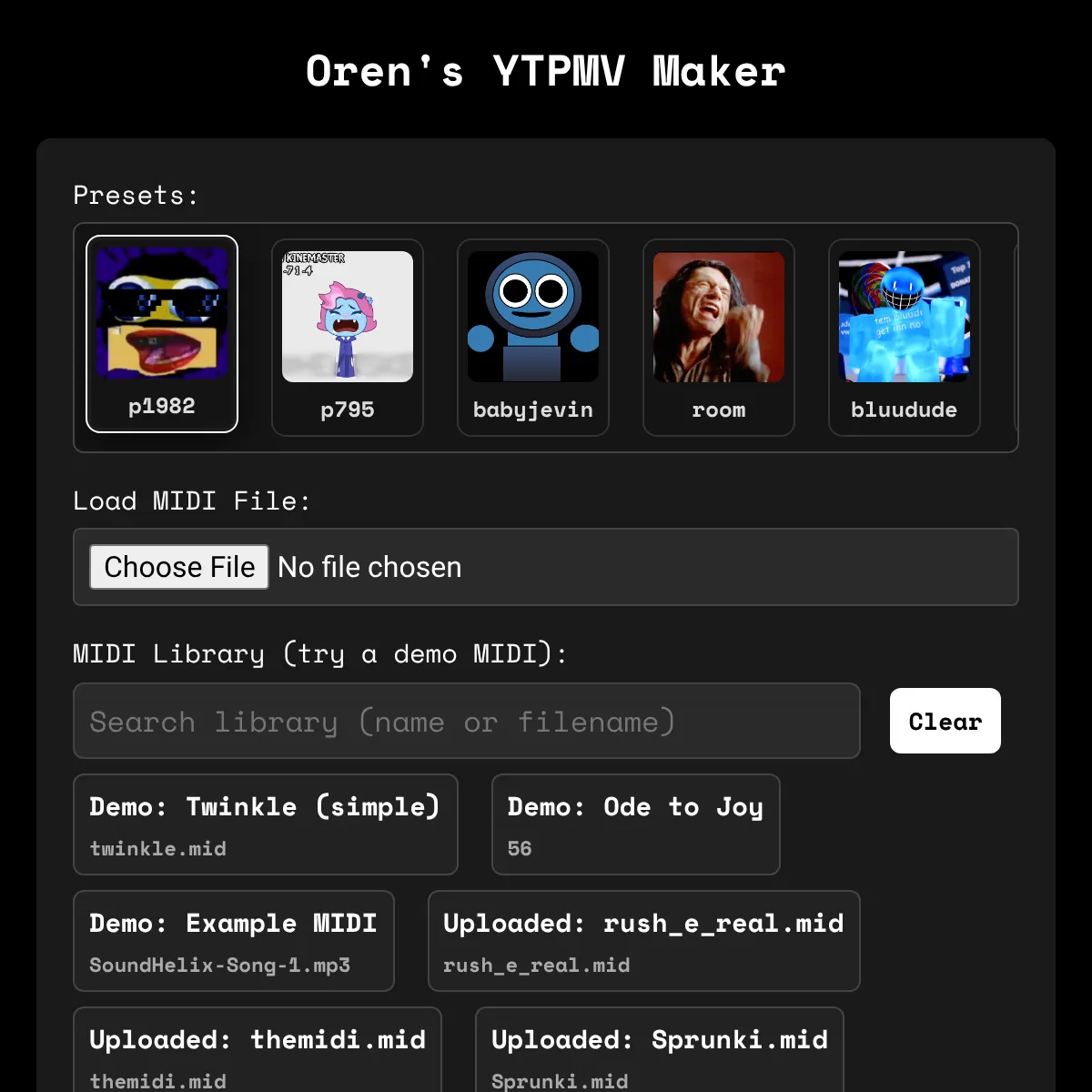 Oren's YTPMV Maker
