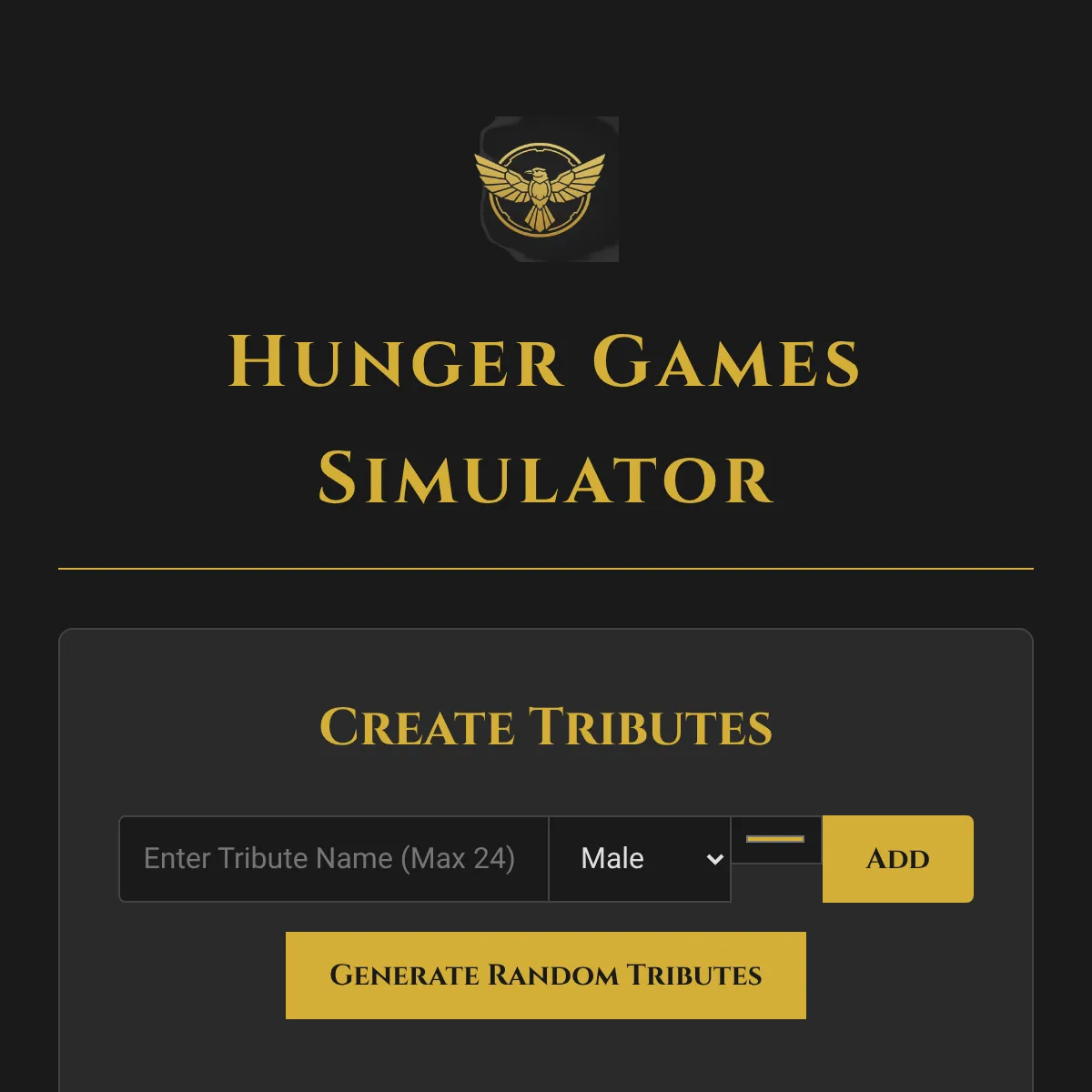 Hunger Games Simulator