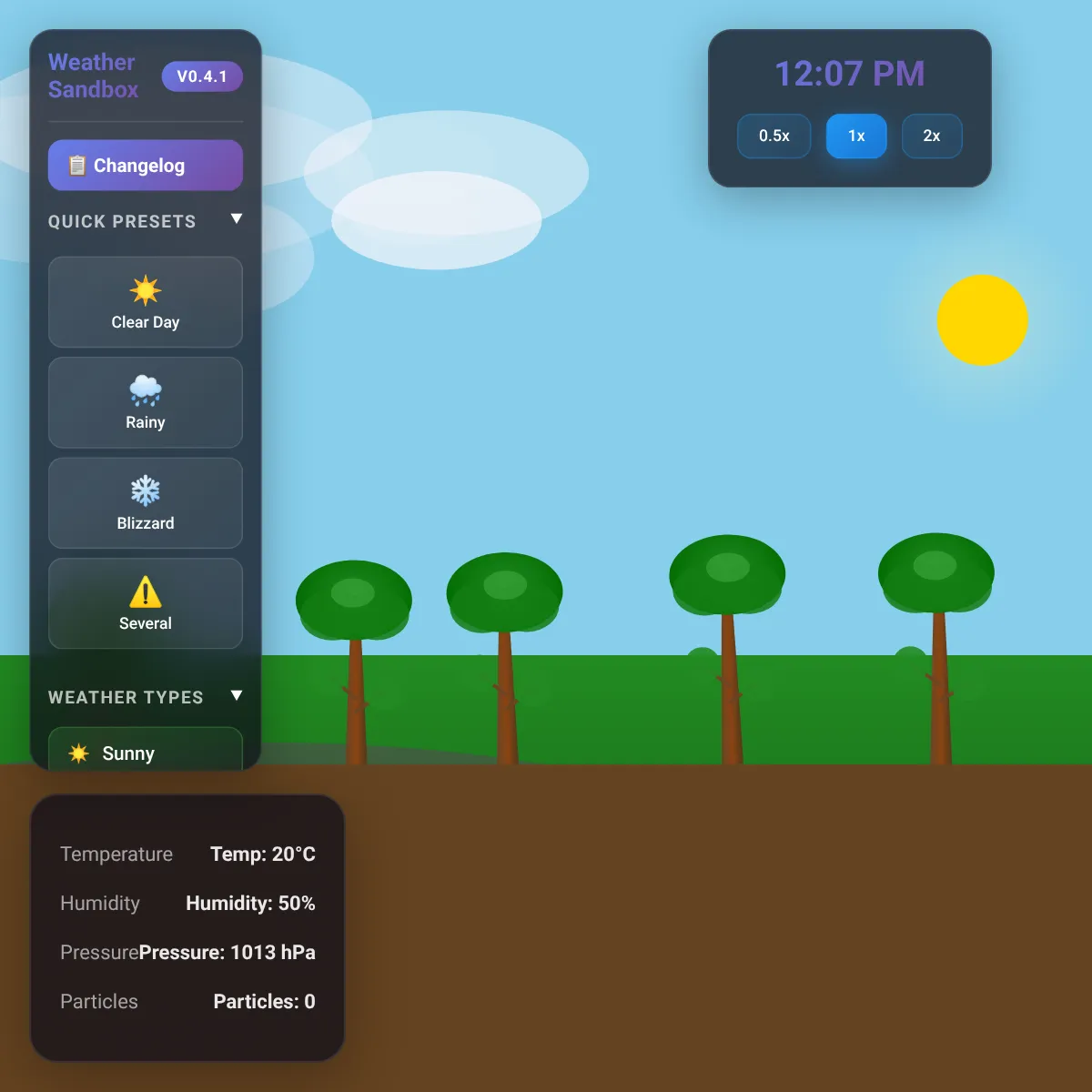 Weather Sandbox 2D