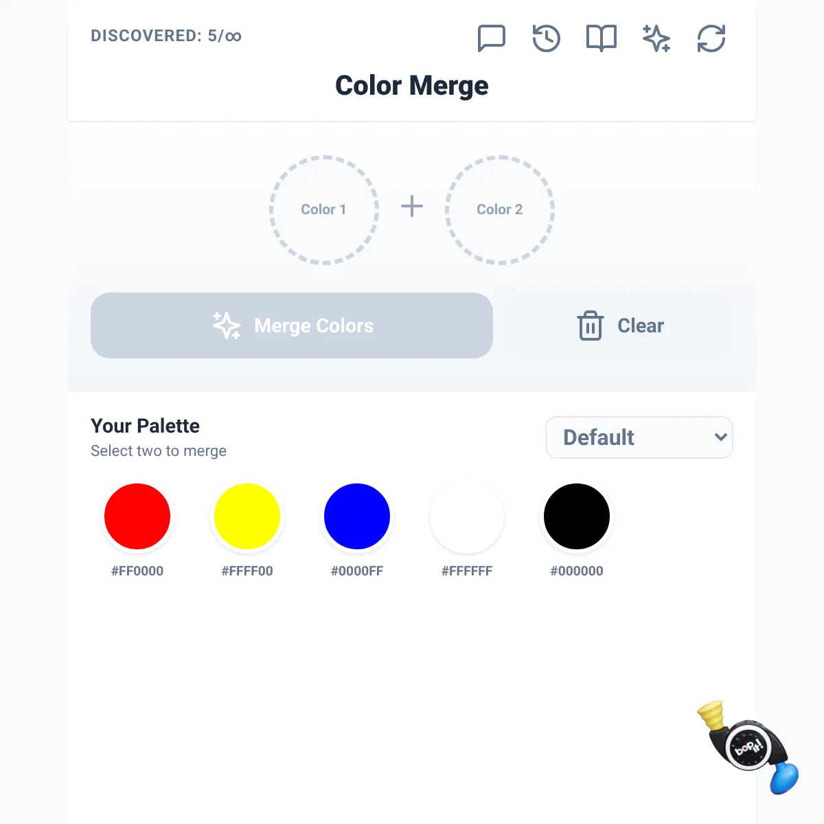mix colors but you can name new colors