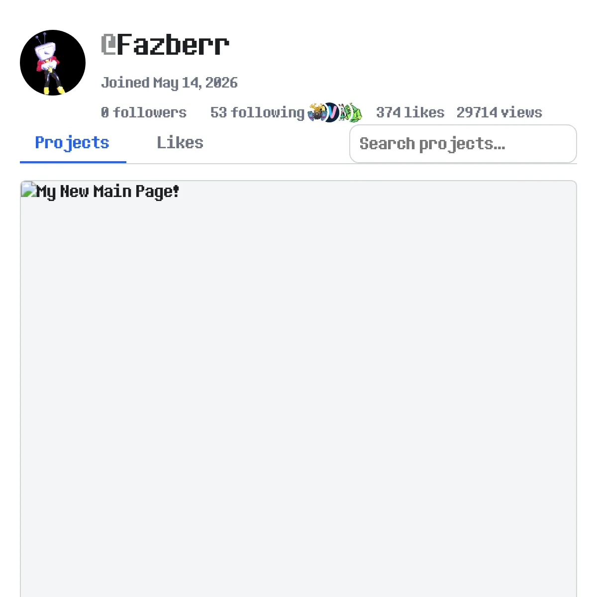 the project is loading