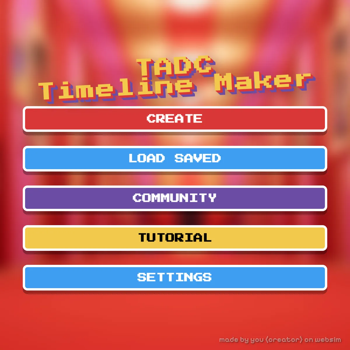 Make Your Own TADC Timeline