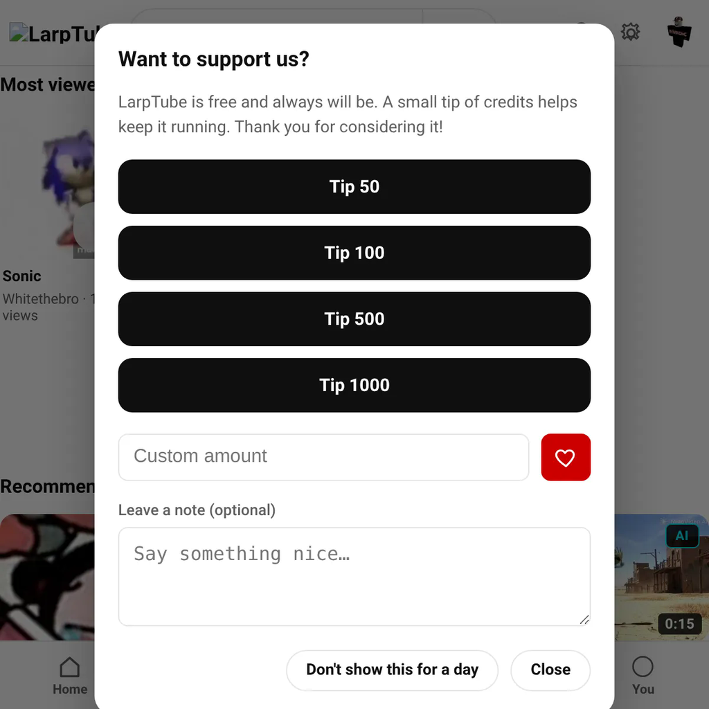 JackTube - YouTube clone in Websim